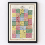 Allegany County Vintage Map 1840