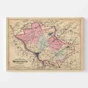 map of Mercer County