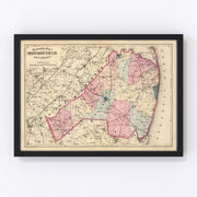 Monmouth County Vintage Map 1872