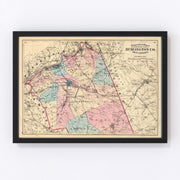 Burlington County Vintage Map 1872
