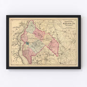 Salem County Vintage Map 1872