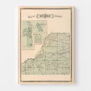 map of Starke County