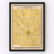 Allen County Vintage Map 1876