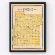Whitley County Vintage Map 1876