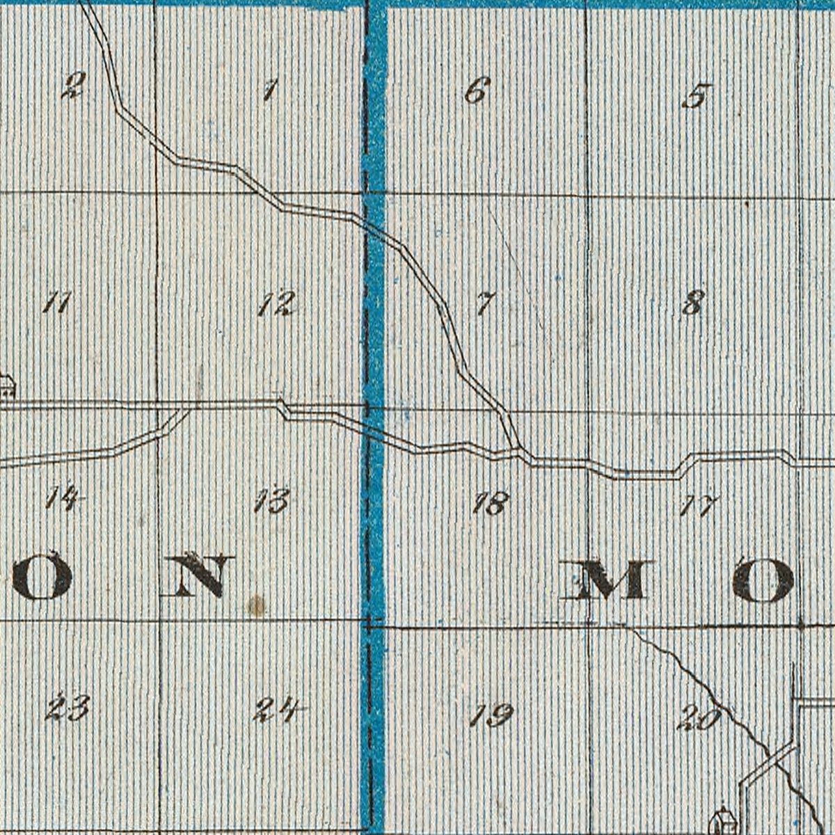 Restored historic details from the 1876 county map of Pulaski County, Indiana