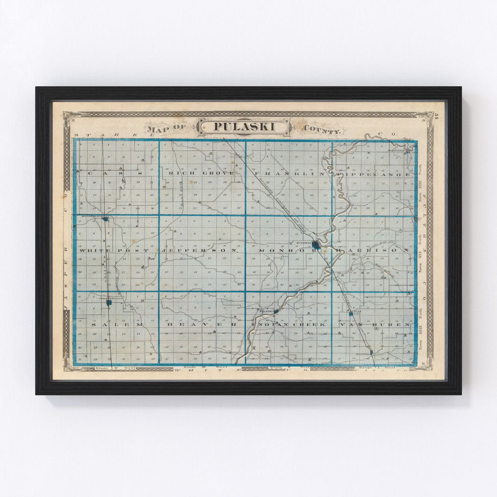 Pulaski County Vintage Map 1876