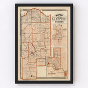 Jasper County Vintage Map 1876