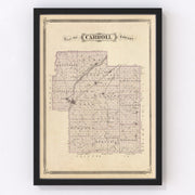 Carroll County Vintage Map 1876
