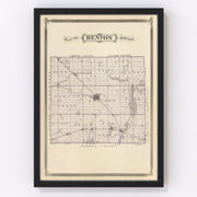 Benton County Vintage Map 1876