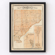 Warren County Vintage Map 1876