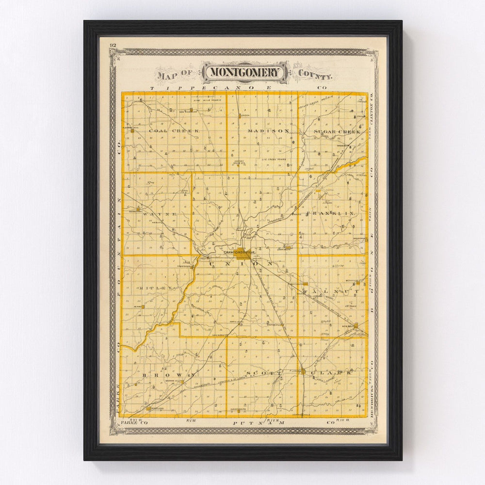 Montgomery County Vintage Map 1876