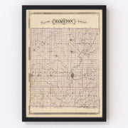 Hamilton County Vintage Map 1876