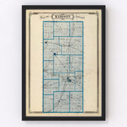 Madison County Vintage Map 1876