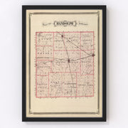 Randolph County Vintage Map 1876