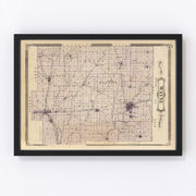 Wayne County Vintage Map 1876