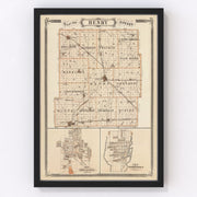 Henry County Vintage Map 1876