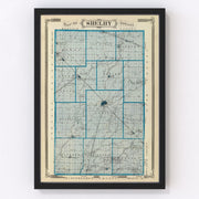 Shelby County Vintage Map 1876