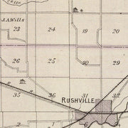 old Rush County map