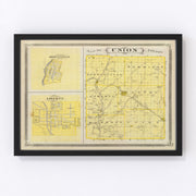 Union County Vintage Map 1876