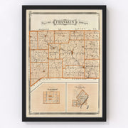 Franklin County Vintage Map 1876