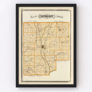 Bartholomew County Vintage Map 1876