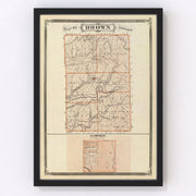 Brown County Vintage Map 1876