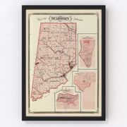 Dearborn County Vintage Map 1876