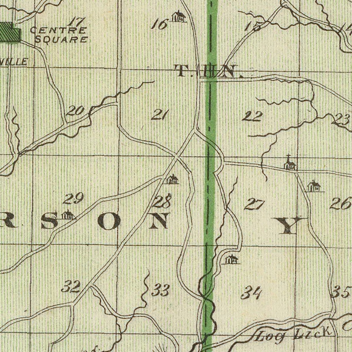Restored historic details from the 1876 county map of Switzerland County, Indiana