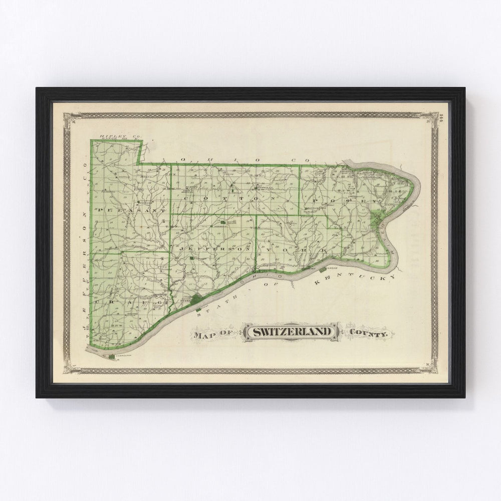 Switzerland County Vintage Map 1876