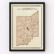 Jennings County Vintage Map 1876