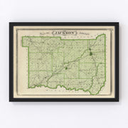 Jackson County Vintage Map 1876