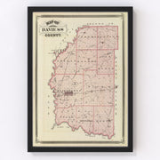 Daviess County Vintage Map 1876