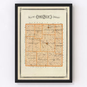 Orange County Vintage Map 1876