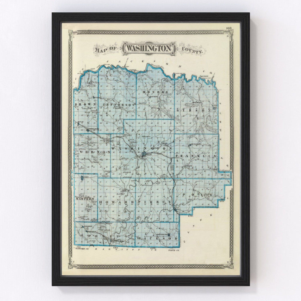 Washington County Vintage Map 1876
