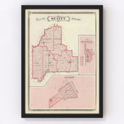 Scott County Vintage Map 1876