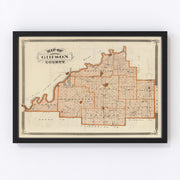 Gibson County Vintage Map 1876