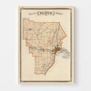 map of Floyd County