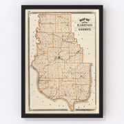 Harrison County Vintage Map 1876