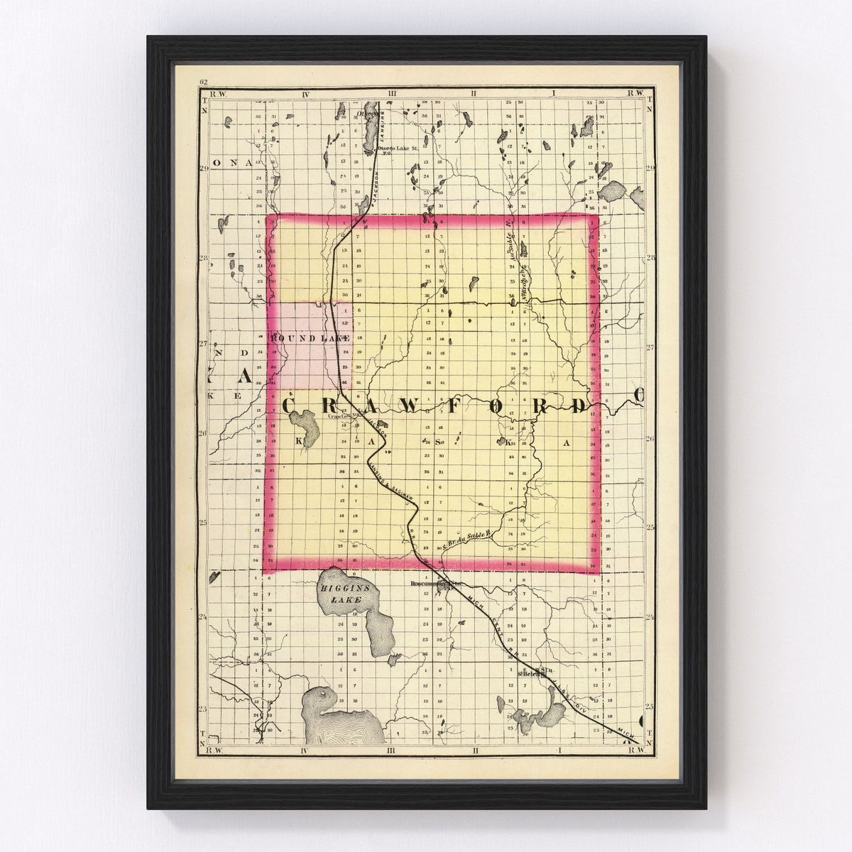 Crawford County Vintage Map 1873