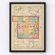 Wexford County Vintage Map 1873