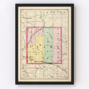 Clare County Vintage Map 1873