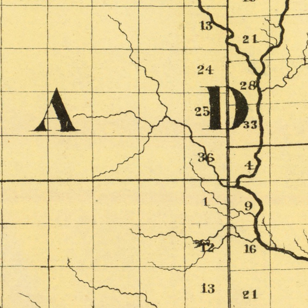 Restored historic details from the 1873 county map of Gladwin County, Michigan