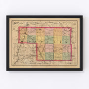 Montcalm County Vintage Map 1873