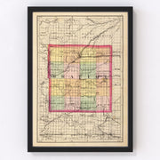 Gratiot County Vintage Map 1873