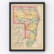 St. Clair County Vintage Map 1873