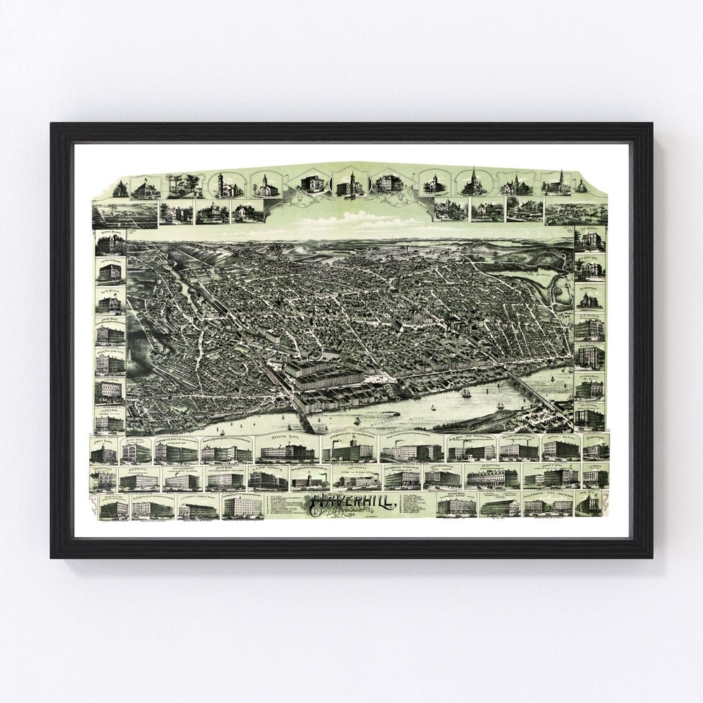 Haverhill Vintage Map 1893
