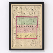 Montmorency County Vintage Map 1873