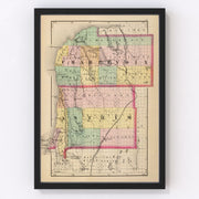 Charlevoix County Vintage Map 1873