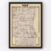Lake County Vintage Map 1876