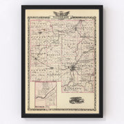 Winnebago County Vintage Map 1876